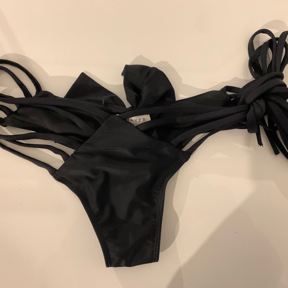 thayer black side side bikini bottoms
